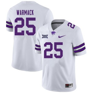 Mens Kansas State Wildcats #25 Michael Warmack White Stitched Jersey 245710-852
