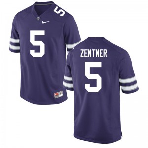 Mens Kansas State #5 Ty Zentner Purple Football Jerseys 917000-114