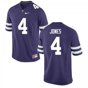 Men's Kansas State University #4 Wayne Jones Purple Football Jersey 401523-702