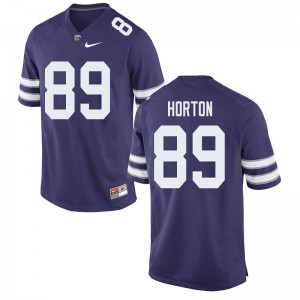 Mens Kansas State #89 C.J. Horton Purple Football Jerseys 703154-444