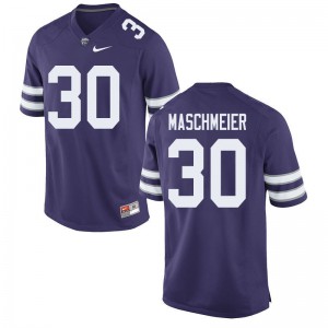 Men's Kansas State Wildcats #30 Matthew Maschmeier Purple Stitch Jerseys 248450-267