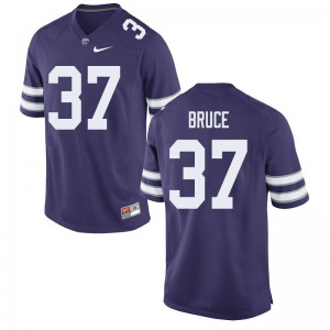 Men's Kansas State University #37 Parker Bruce Purple Player Jerseys 167424-944