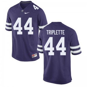 Mens Kansas State University #44 Ronald Triplette Purple College Jerseys 844008-714