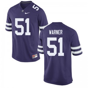 Men's Kansas State #51 Talor Warner Purple Official Jersey 739281-772