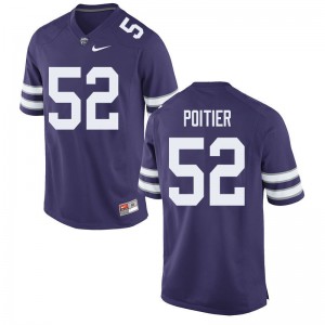 Mens K-State #52 Taylor Poitier Purple Football Jersey 790672-414