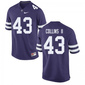 Men's KSU #43 Terrence Collins II Purple Stitched Jersey 380204-481