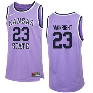 Men Kansas State Wildcats #23 Amaad Wainright Purple Retro Embroidery Jersey 910168-898