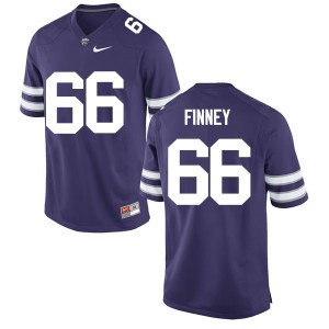 Men's Kansas State #66 B.J. Finney Purple College Jerseys 484723-986