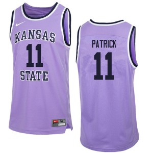Men Kansas State Wildcats #11 Brian Patrick Purple Retro Basketball Jersey 594090-786