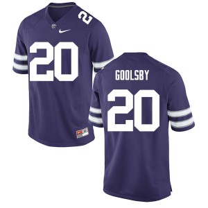 Men Kansas State University #20 Denzel Goolsby Purple Stitch Jersey 445481-557