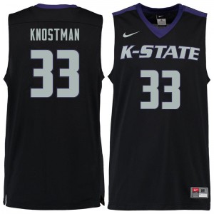 Men's Kansas State #33 Dick Knostman Black Official Jersey 871355-133