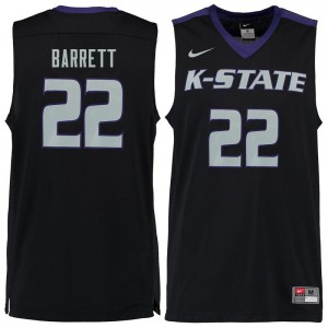 Men KSU #22 Ernie Barrett Black Basketball Jerseys 221137-940