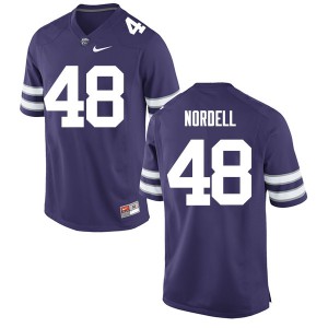 Men K-State #48 Ian Nordell Purple Embroidery Jersey 710446-512