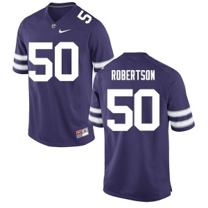 Men Kansas State Wildcats #50 Jordon Robertson Purple Stitch Jersey 666500-172