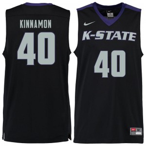 Mens Kansas State #40 Kade Kinnamon Black Alumni Jerseys 356574-136