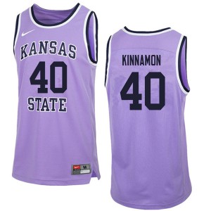 Men's Kansas State University #40 Kade Kinnamon Purple Retro Stitched Jersey 564410-470