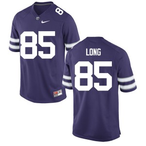 Men KSU #85 Logan Long Purple Stitched Jersey 796826-472