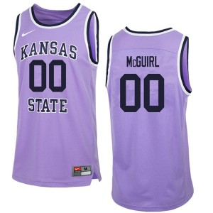 Men's KSU #00 Mike McGuirl Purple Retro College Jerseys 456026-573