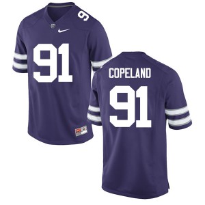 Mens K-State #91 Mitch Copeland Purple Player Jerseys 411218-716