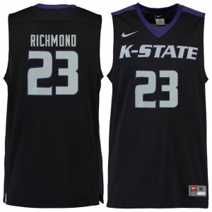 Men Kansas State #23 Mitch Richmond Black Basketball Jerseys 513661-965