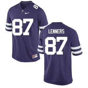 Mens K-State #87 Nick Lenners Purple Football Jerseys 627479-325