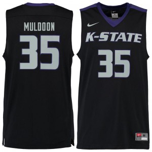 Mens Kansas State #35 Patrick Muldoon Black Official Jerseys 552355-724