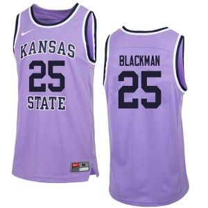 Mens K-State #25 Rolando Blackman Purple Retro NCAA Jerseys 577829-762