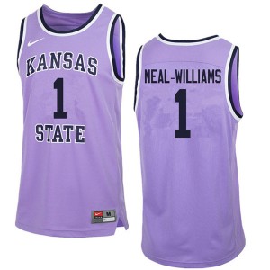 Mens K-State #1 Shaun Neal-Williams Purple Retro Stitched Jersey 433889-186