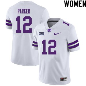 Women K-State #12 AJ Parker White College Jerseys 698684-514