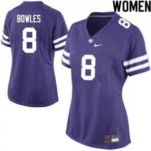 Women's K-State #8 Daron Bowles Purple NCAA Jersey 874201-387