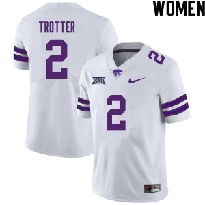 Women's Kansas State #2 Harry Trotter White Stitched Jersey 609629-534