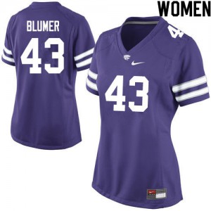 Women K-State #43 Jack Blumer Purple NCAA Jersey 350341-143