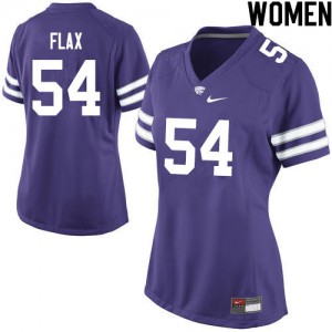 Womens Kansas State #54 Joe Flax Purple NCAA Jersey 656678-491
