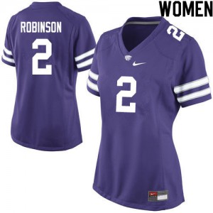 Women K-State #2 Lance Robinson Purple College Jersey 998838-499