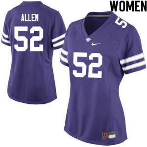 Women Kansas State University #52 Nick Allen Purple NCAA Jerseys 883629-615