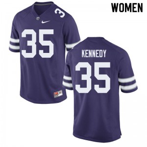 Women's K-State #35 Jairus Kennedy Purple Embroidery Jerseys 799654-675