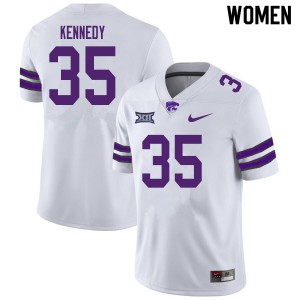 Womens K-State #35 Jairus Kennedy White NCAA Jerseys 951832-760