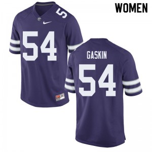 Womens KSU #54 Kienen Gaskin Purple Football Jerseys 594879-958