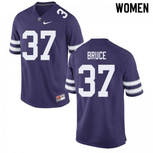 Women KSU #37 Parker Bruce Purple Football Jerseys 592031-278