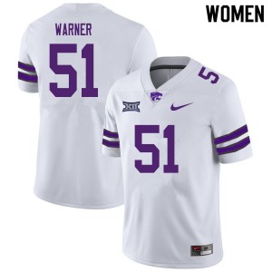 Womens Kansas State #51 Talor Warner White Player Jersey 938822-331