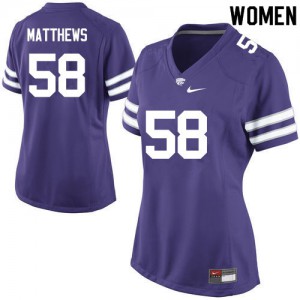 Womens Kansas State #58 Breontae Matthews Purple High School Jersey 429218-794