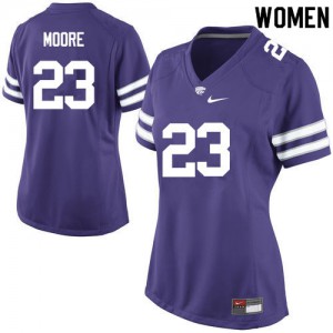 Womens KSU #23 Cre Moore Purple High School Jerseys 892138-583