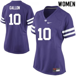 Women Kansas State #10 Eric Gallon Purple High School Jersey 218839-450