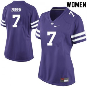 Women's KSU #7 Isaiah Zuber Purple Football Jerseys 722611-729