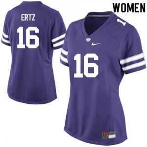 Womens Kansas State Wildcats #16 Jesse Ertz Purple High School Jersey 888637-766