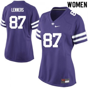 Womens KSU #87 Nick Lenners Purple Stitch Jerseys 729692-962