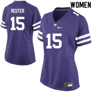 Women KSU #15 Zach Reuter Purple Official Jerseys 440481-407