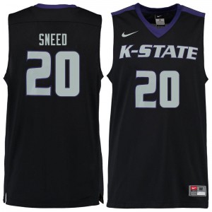 Men Kansas State #20 Xavier Sneed Black College Jerseys 201599-142