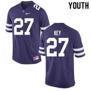 Youth KSU #27 Cameron Key Purple College Jerseys 732560-198