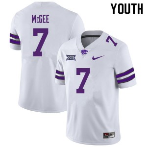 Youth KSU #7 Kevion McGee White Official Jersey 334238-542